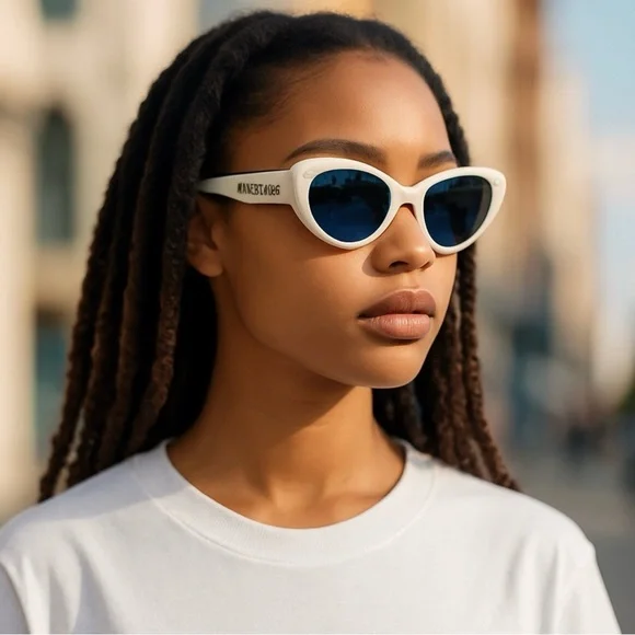 Christian Dior Sunglasses | Ivory & Blue | New (No Box/Tags) | 52-19-140 | Women - Picture 8 of 15